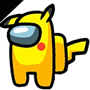 Yellow pickachu impostor among us cursor Default
