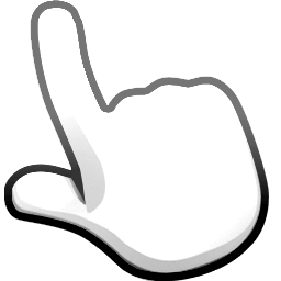 White Color Cursor Pointer