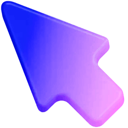 3D Purple Gradient Classic Cursor Default