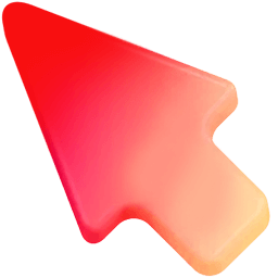 3D Red Gradient Classic Cursor Default