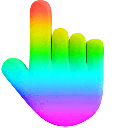 Rainbow 3D Gradient Classic Cursor Pointer