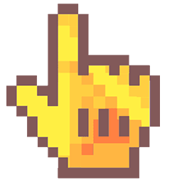 Yellow Pixel Classic Cursor Pointer