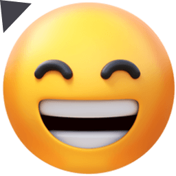 Grinning Face 3D Emoji Cursor Pointer