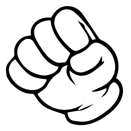 Cartoon Hand Pointing Classic Cursor Pointer