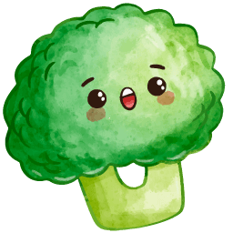 Broccoli Kawaii Food And Drinks Cursor Default