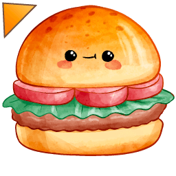 Burger Kawaii Food And Drinks Cursor Default