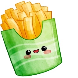 French Fries Kawaii Food And Drinks Cursor Default