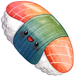 Sushi Kawaii Food And Drinks Cursor Pointer