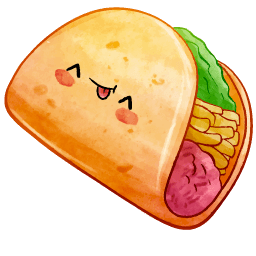 Taco Kawaii Food And Drinks Cursor Default