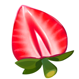 Strawberry Eats And Drinks Cursor Pointer