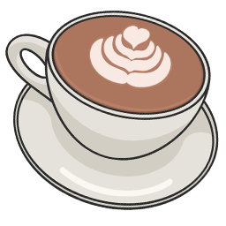 croissant and cup of cappuccino coffee Pointer