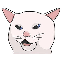 White cat Hand Pointing meme Pointer
