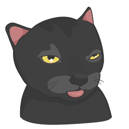 annoyed black cat Pointer