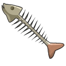cute smile cat fish bone Default