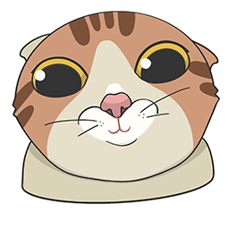 cute smile cat fish bone Pointer