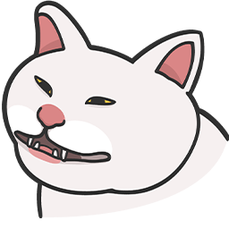 smiling white cat sticky tongue Default