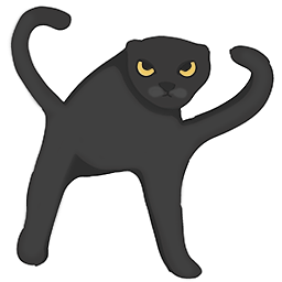 weird angry black cat meme Pointer