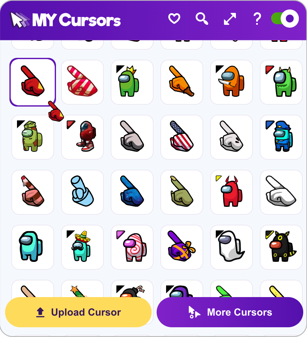 Screenshot from My Cursors extension